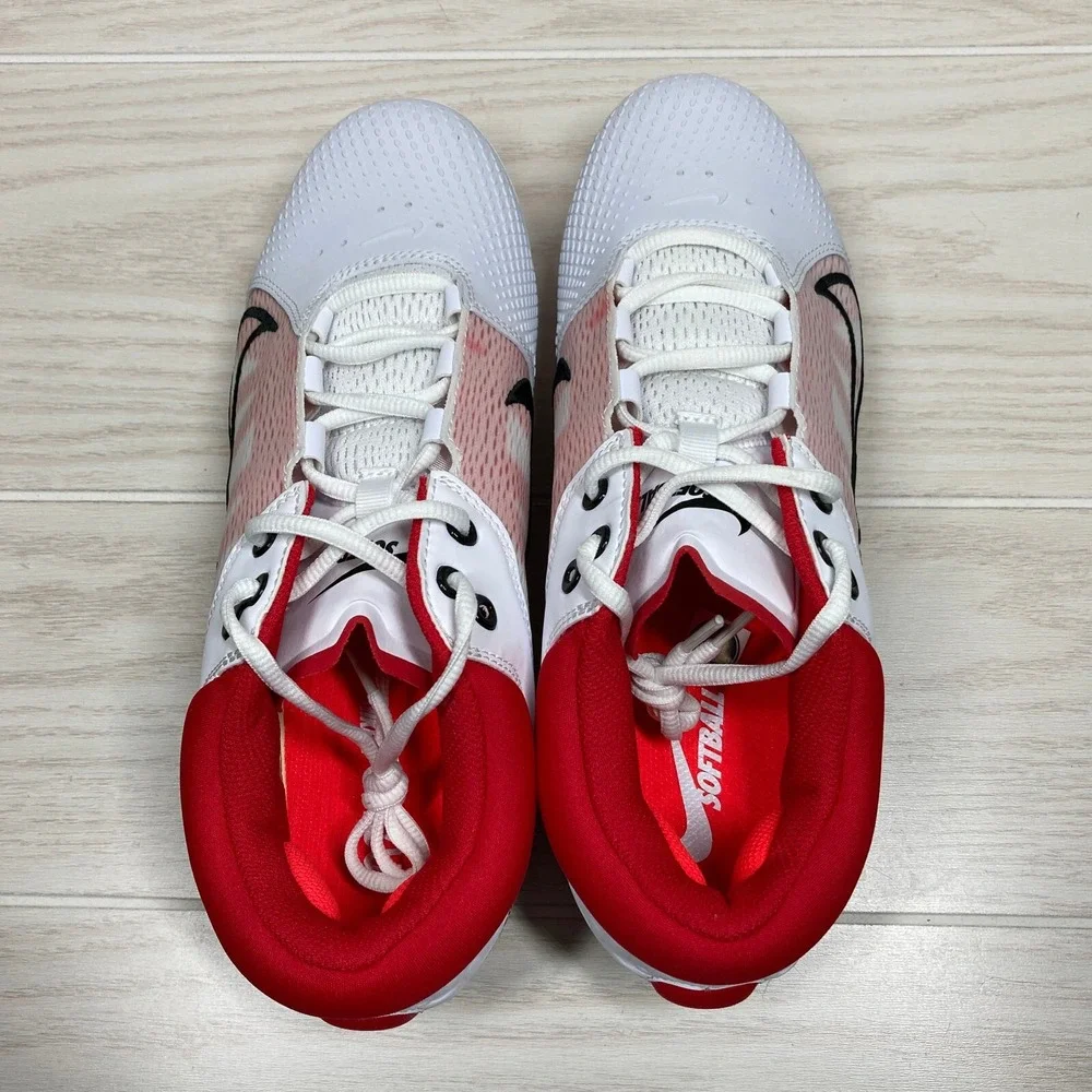 Nike Hyperdiamond 4 Elite Softball Cleat Red White Women's Size 11.5 CZ5917-105